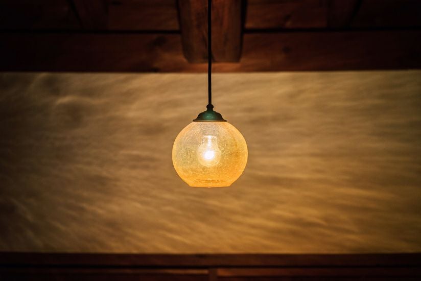 橙色の丸ランプ | ガラス工房 橙